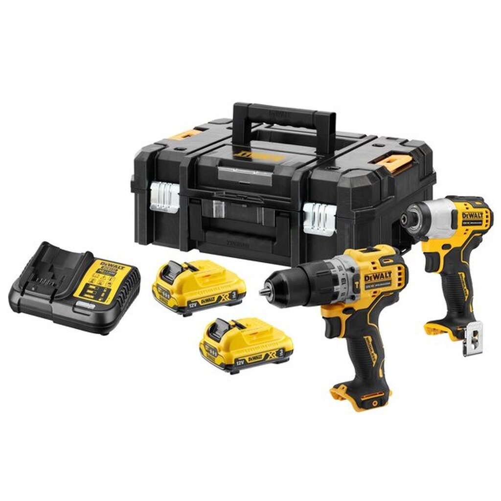 DEWALT ชุดสว่านกระแทกเเละไขควงกระแทก 12V DCK2111L2T-B1