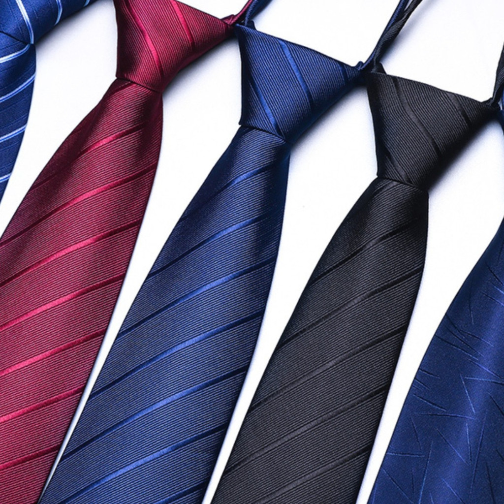 ไม่ผูกเนคไทสําหรับผู้ชายอย่างเป็นทางการซิปสไตล์ธุรกิจงานแต่งงานเจ้าบ่าวสูทสีดําสีฟ้าขี้เกียจผูก