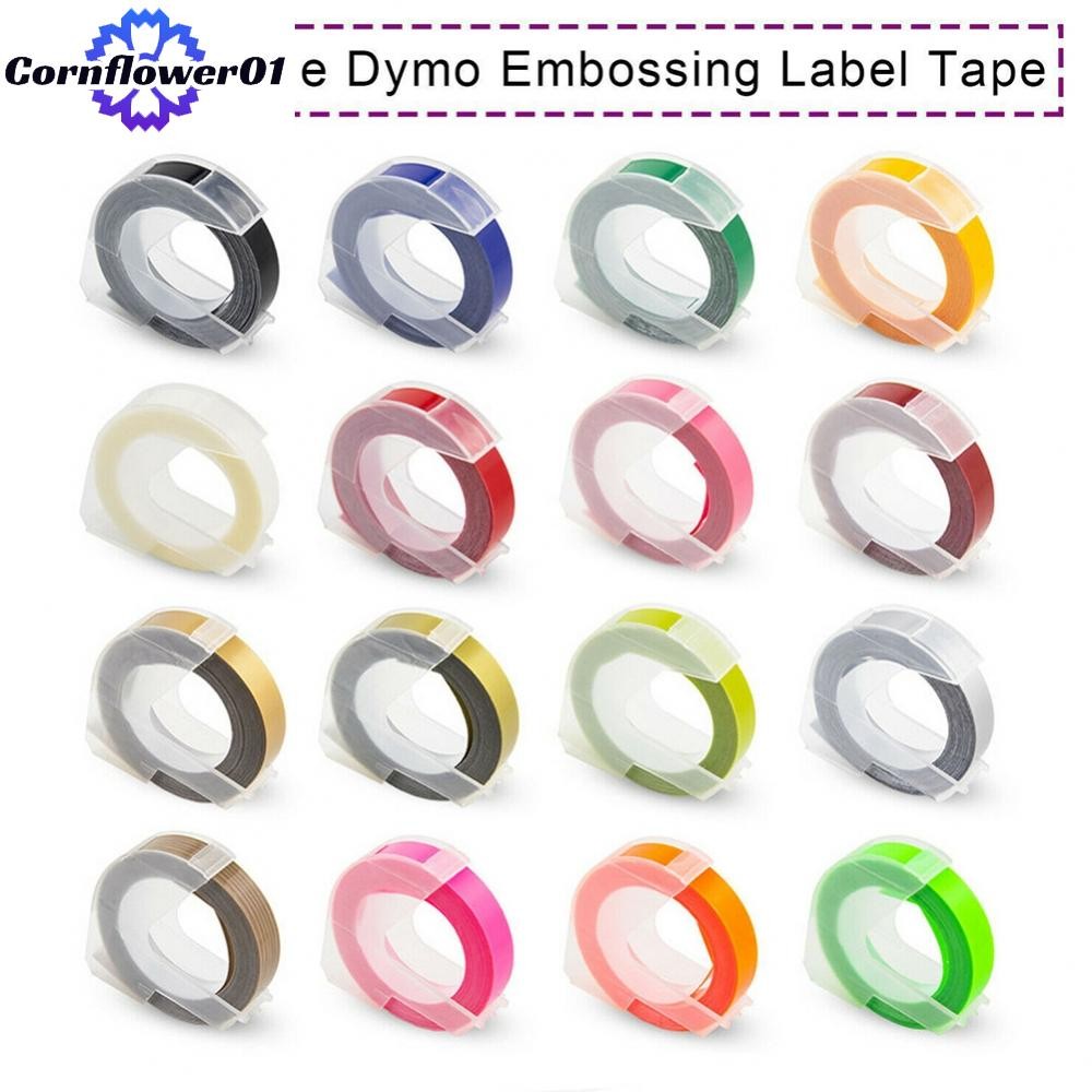 [cornflower01]3D Label Tape Printer Label Tape Red 19 Colors Black Blue Embossed Pink