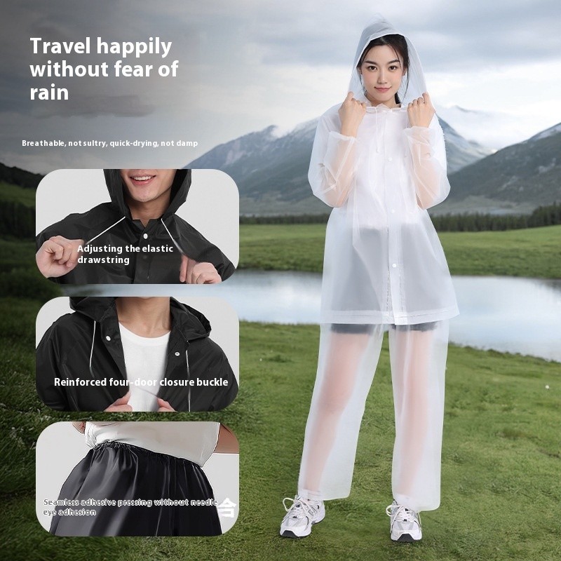 เสื้อกันฝนผู้ใหญ่แยกกางเกงฝนสูทกันฝนขี่เสื้อกันฝน - รูปที่ 2