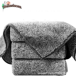 WELLE ผ้าทําความสะอาดห้องครัว, แผ่นใยขัดไมโครไฟเบอร์ผ้าเช็ดจ…