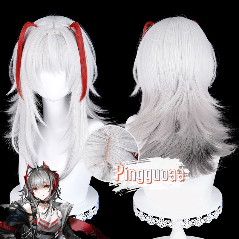 【Manmei】Arknights Wisadel Cosplay Wig 48cm Long Heat-Resistant Synthetic Hair