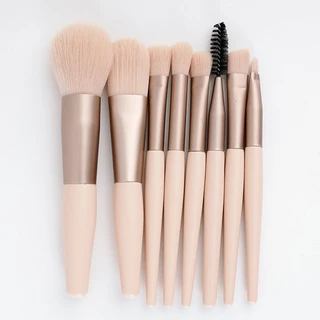 ชุดแปรงแต่งหน้า 8pcs ขนนิ่ม ไม่บาดหน้า แปรงแต่งหน้า ขนาดเล็ก จัดส่งที่รวดเร็ว COD