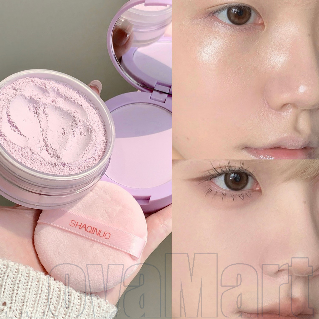 Daily Wear Translucent Powder โดย SHAQINUO, Dual-Effect สําหรับการตั้งค่าการแต่งหน้าและปรับสีผิวให้ก