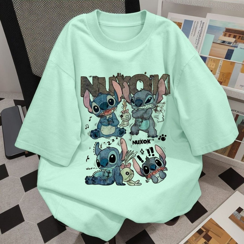 UT shop เสื้อยืด Oversize เสื้อ"NUYOK STITCH"t shirt cotton100%คอกลม ใส่สบาย เสื้อยืดผ้าฝ้าย แฟชั่น เสื้อยืดขาว 3xl
