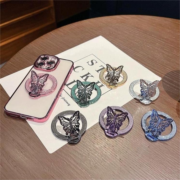 For Phone Butterfly Holder Luxury ขาตั้งโทรศัพท์มือถือ สามารถปรับได้ แบบสากล ราคา ถูกที่สุด ดีลบีเคเค
