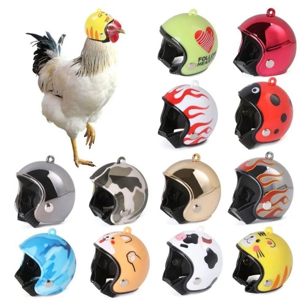 หมวกกันน็อค ไก่สําหรับสัตว์เลี้ยง หมวกปกป้องนกพลาสติกขนาดเล็ก หมวก สำหรับ นกแก้ว ไก่ ชูก้า หนู สัตว์เลี้ยงขนาดเล็ก