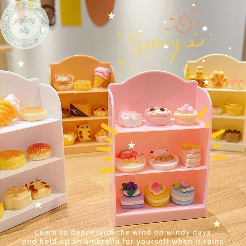 PUSKY 1:12 Dollhouse Miniature ซูเปอร์มาร์เก็ตชั้นวางขาตั้งจอแสดงผลชั้นเก็บฉากตกแต่งตุ๊กตา House อุปกรณ์เสริม TH - รูปที่ 6