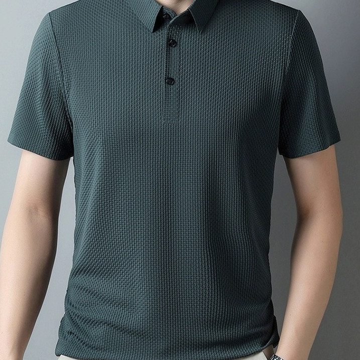 CLIFF เสื้อโปโลผู้ชาย เย็น ระบายอากาศได้ดีใส่สบาย ธุรกิจผู้ใหญ่ ลำลองทรงหลวม - รูปที่ 7