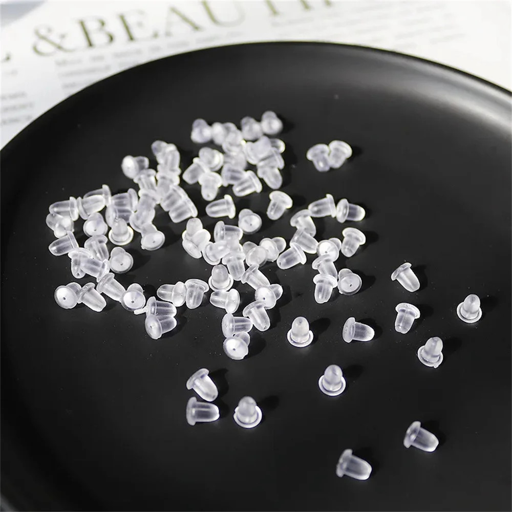 ⭐ร้านในไทยพร้อมส่ง : แป้นหลังต่างหูแบบซิลิโคน ⭐ Silicone Earring Stud Back Stopper 10 ชิ้น (5 คู่)⭐