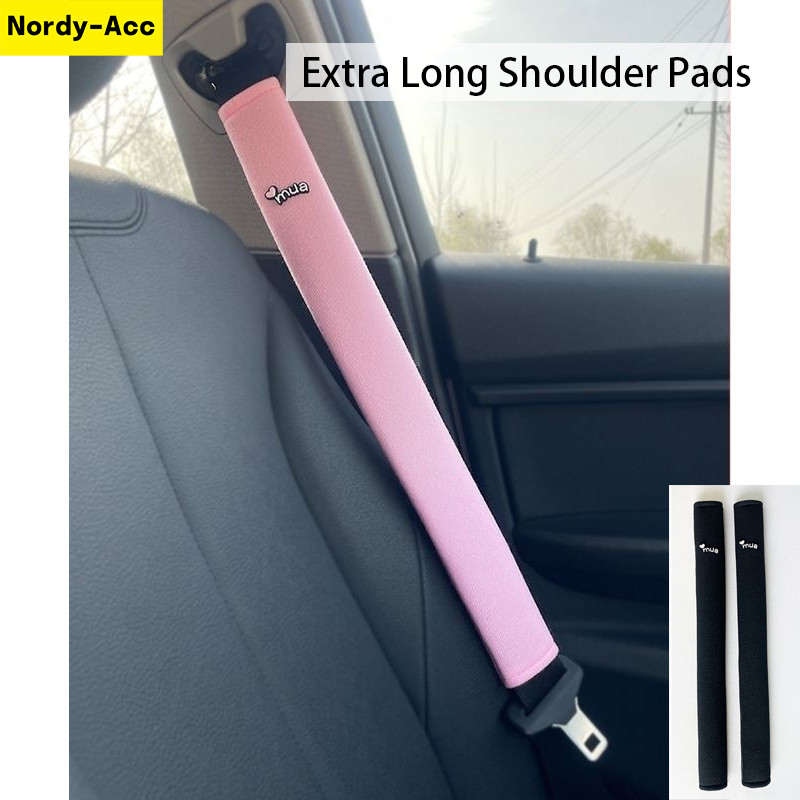 ใหม่ Car Seat Belt Pad 50cm Universal Shoulder Protector Handmade Soft Cushion Long All Season Comfort Auto Accessories