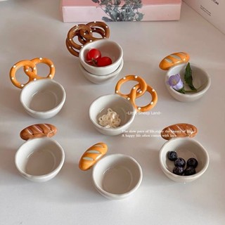 ถ้วยเล็ก ถ้วยน้ำจิ้ม ชามขนมหวาน เซรามิกส์ insรูปขนมปังน่ารัก…