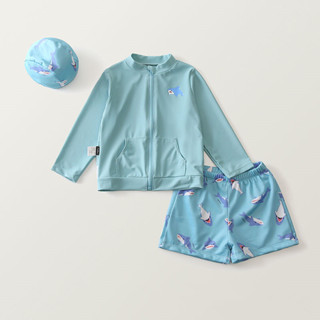 [1-8 ปี] ชุดว่ายน้ําเด็กผู้ชายฤดูร้อนแยกแขนยาวแห้งเร็วชุดว่า…