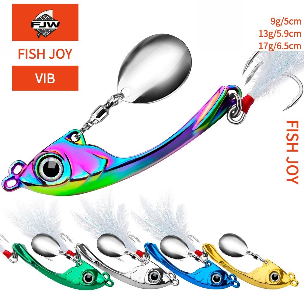 F68 ตกปลา ปลาปลอม เหยื่อเรืองแสง 3D ตาปลา สีสันสดใส ​เหยื่อ VIB ลื่นเร็ว