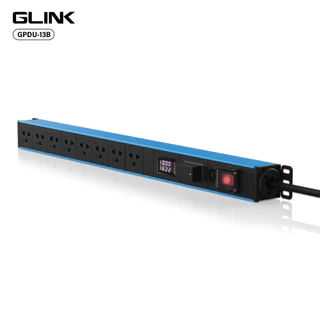 ส่งด่วน ปลั๊กไฟกันกระชาก GLINK GPDU-13 ปลั๊กไฟ 8 ช่อง มีจอ LCD+overload+Surge 10A มอก ประกัน 5ปี