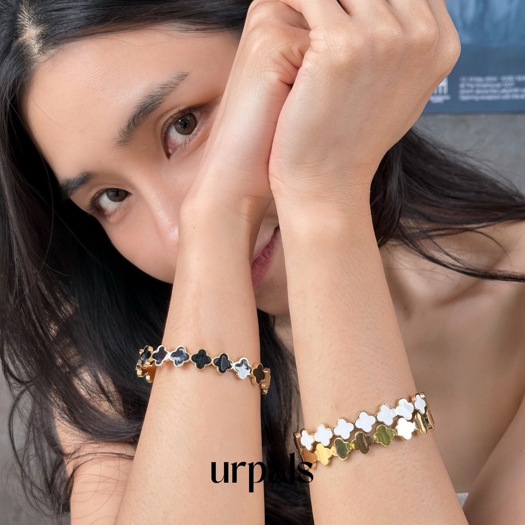 URPALS กำไลข้อมือ Stainless 18K เกรดไอจี เข้าได้กับทุกลุค ไม่ลอก ไม่ดำ