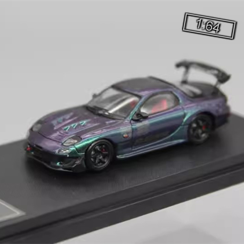 【พร้อมส่ง】pop race rx7、poprace 1/64 โมเดลรถอัลลอย