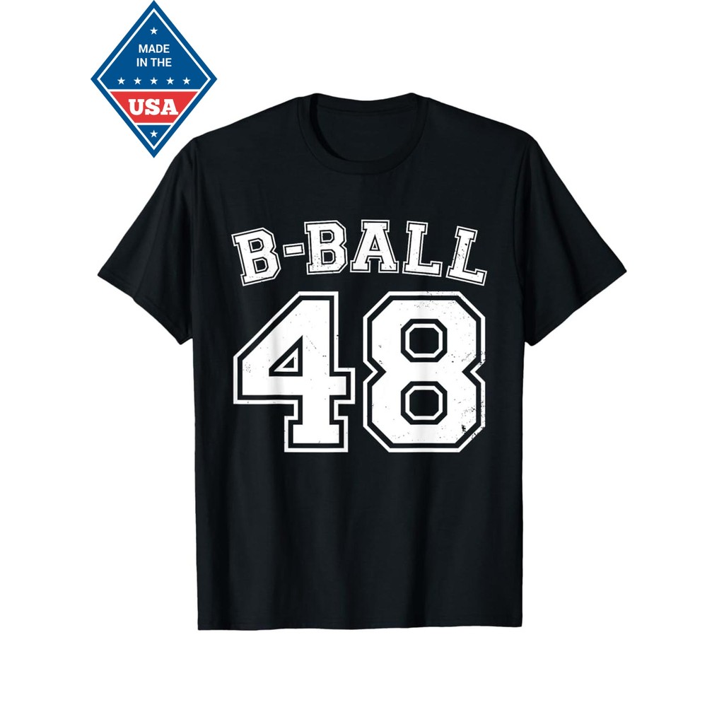 เครื่องเล่นบาสเก็ตบอล 3D B Ball หมายเลข 48 Training Varsity Vintage T Shirt