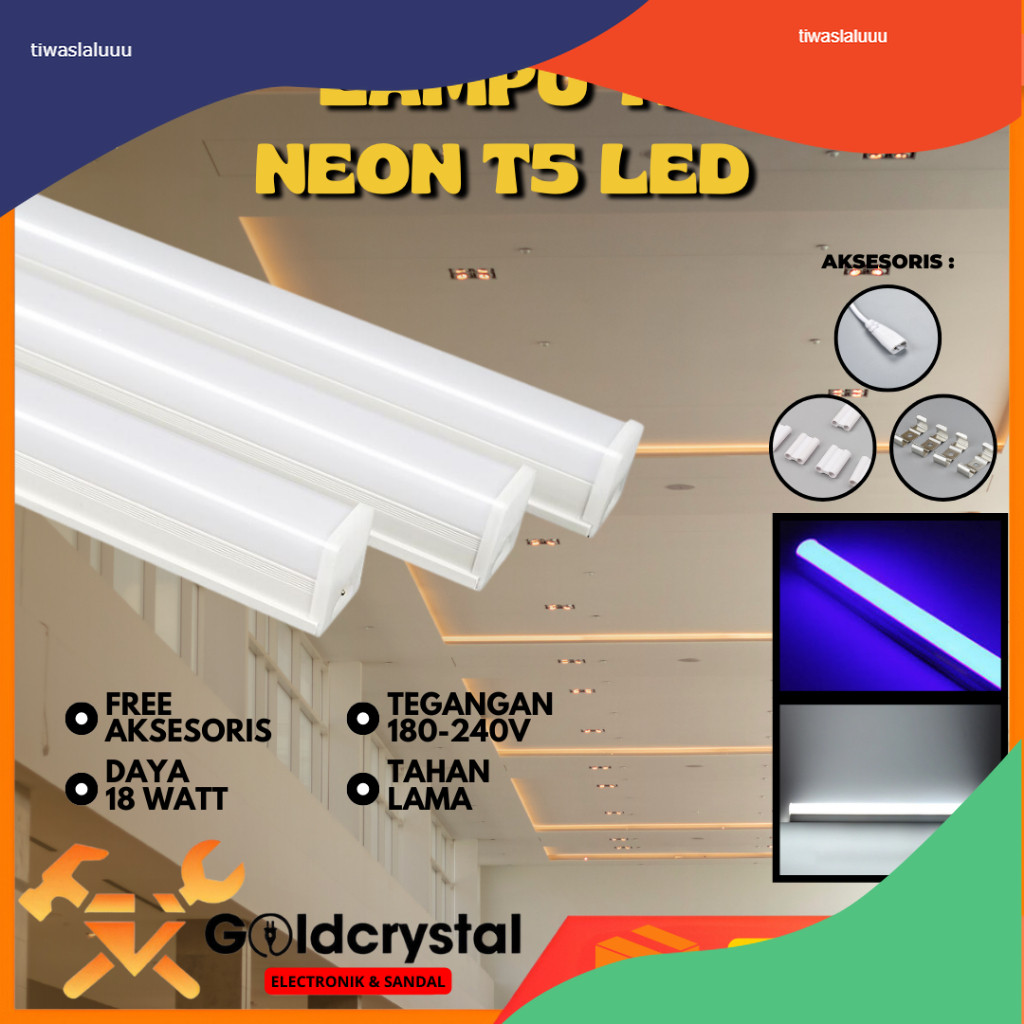 Sivitech 18W T5 LED Neon TL Lamp Neon LED Tube Light 1 ครบชุด T5 120 ซม.