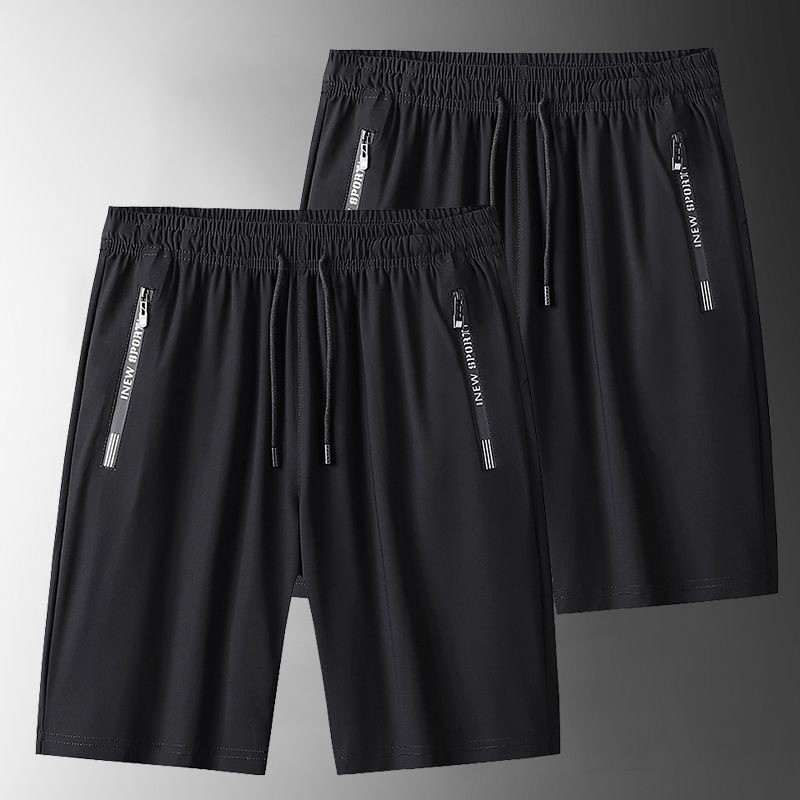 MUHANLU01 กางเกงขาสั้นกีฬาสำหรับบุรุษกระเป๋าซิปสองช่องกางเกงขาสั้นกีฬาสำหรับผู้ชาย แห้งเร็วกางเกงขาส
