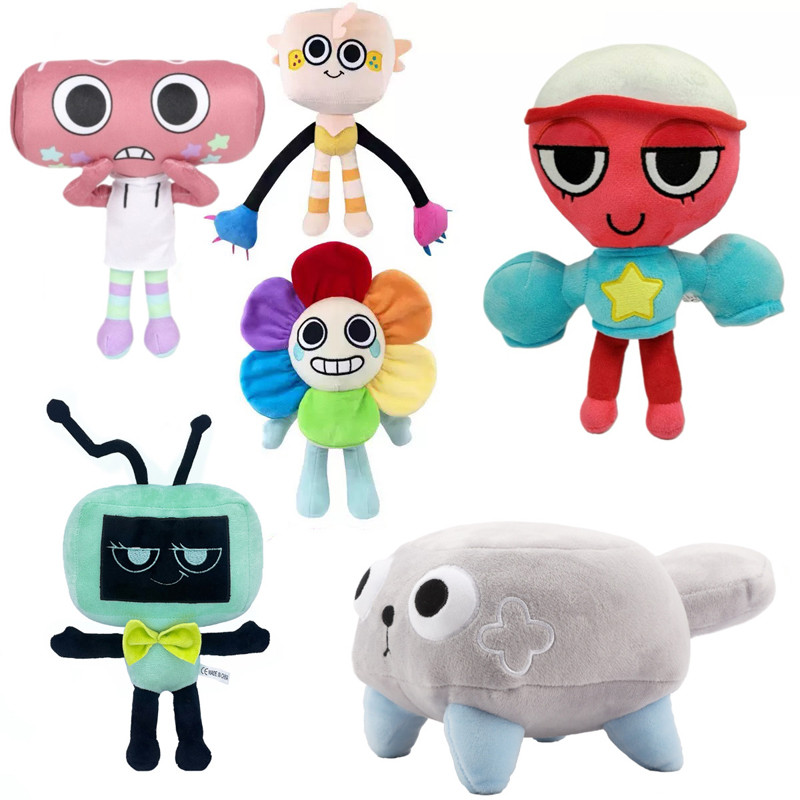 6 สไตล์ 12-28 ซม.Dandys World Plush น่ารัก Dandy World Scrap ตุ๊กตาสยองขวัญเกม Goob Pebble Plushie ห