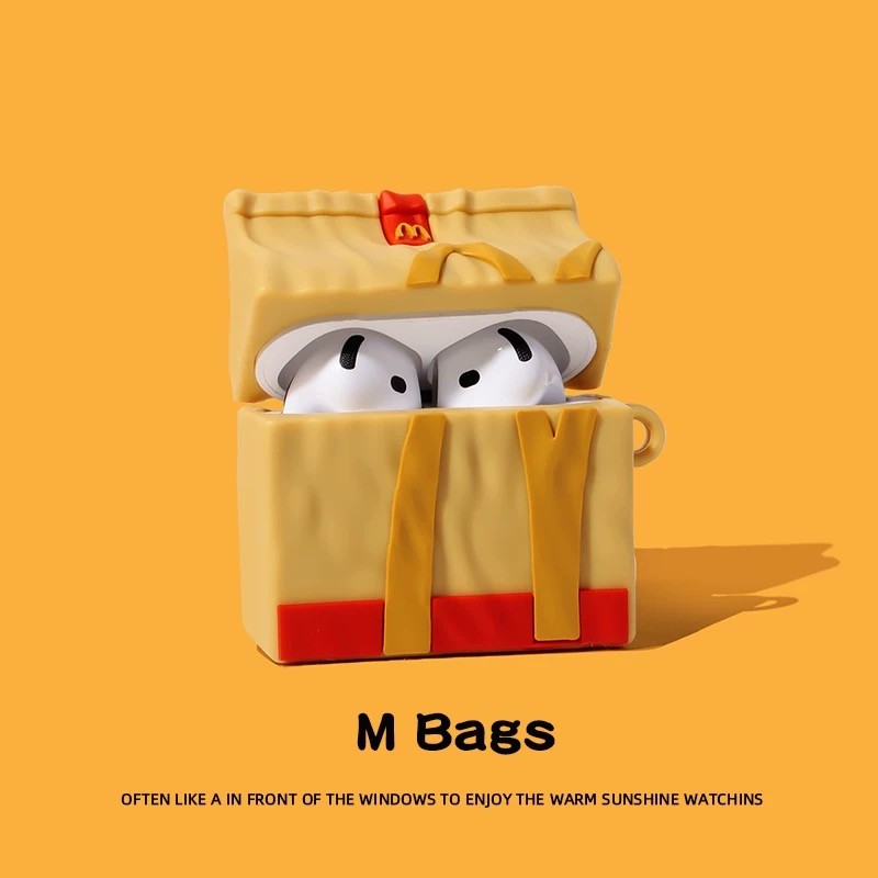McDonalds Bag น่ารัก Airpods Case Protection Airpods Pro 3 Case หูฟัง Airpods 4 เคสซิลิโคน Pro 2 Case Gen3 Cover