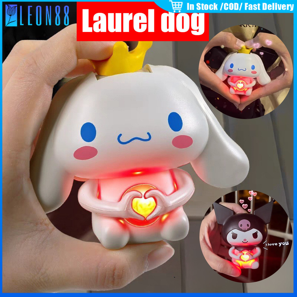 ของมาใหม่！ของเล่นตุ๊กตา sanrio เรืองแสง มีเสียงI Love You ของขวัญวันวาเลนไทน์สำหรับคู่รัก พวงกุญแจ