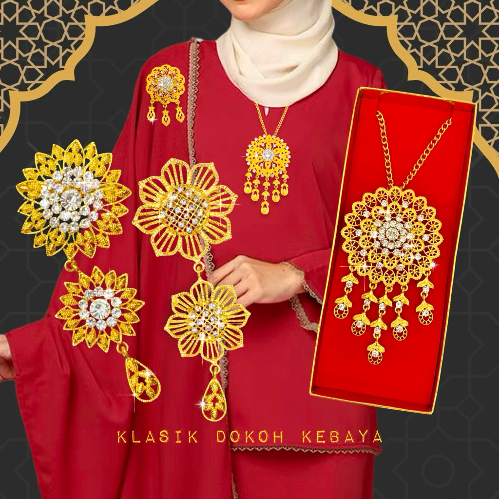 Lavivi อุปกรณ์เสริมเจ้าสาว Kebaya เข็มกลัด Hijab เข็มกลัดคลาสสิก Kebaya Jurai Doh Princess Chain Pin