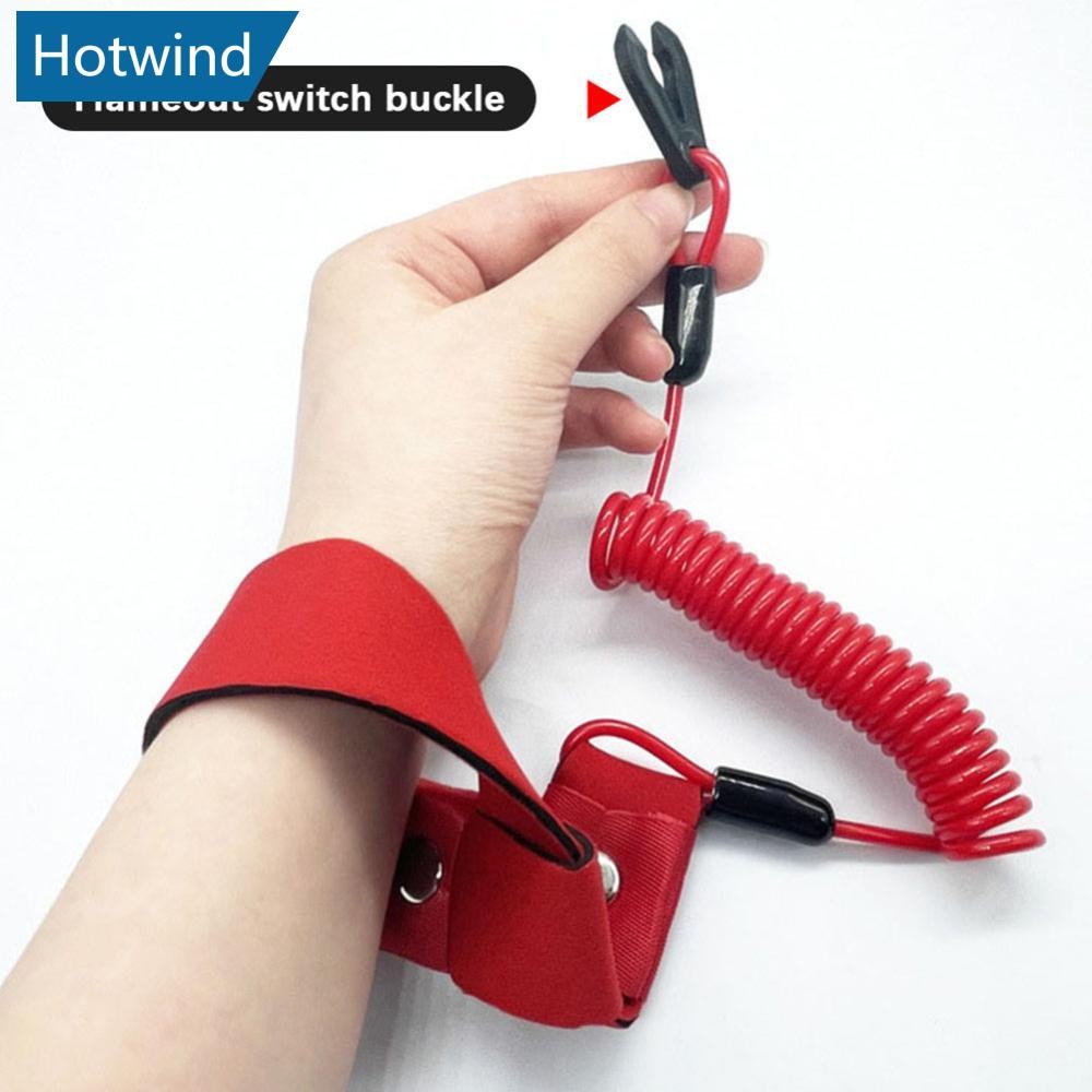 HW Universal Marine เรือนอกเครื่องยนต์มอเตอร์ Lanyard หยุดสวิทช์สำหรับ YAMAHA Jet Ski Key เชือกลอยข้อมือ B4P2