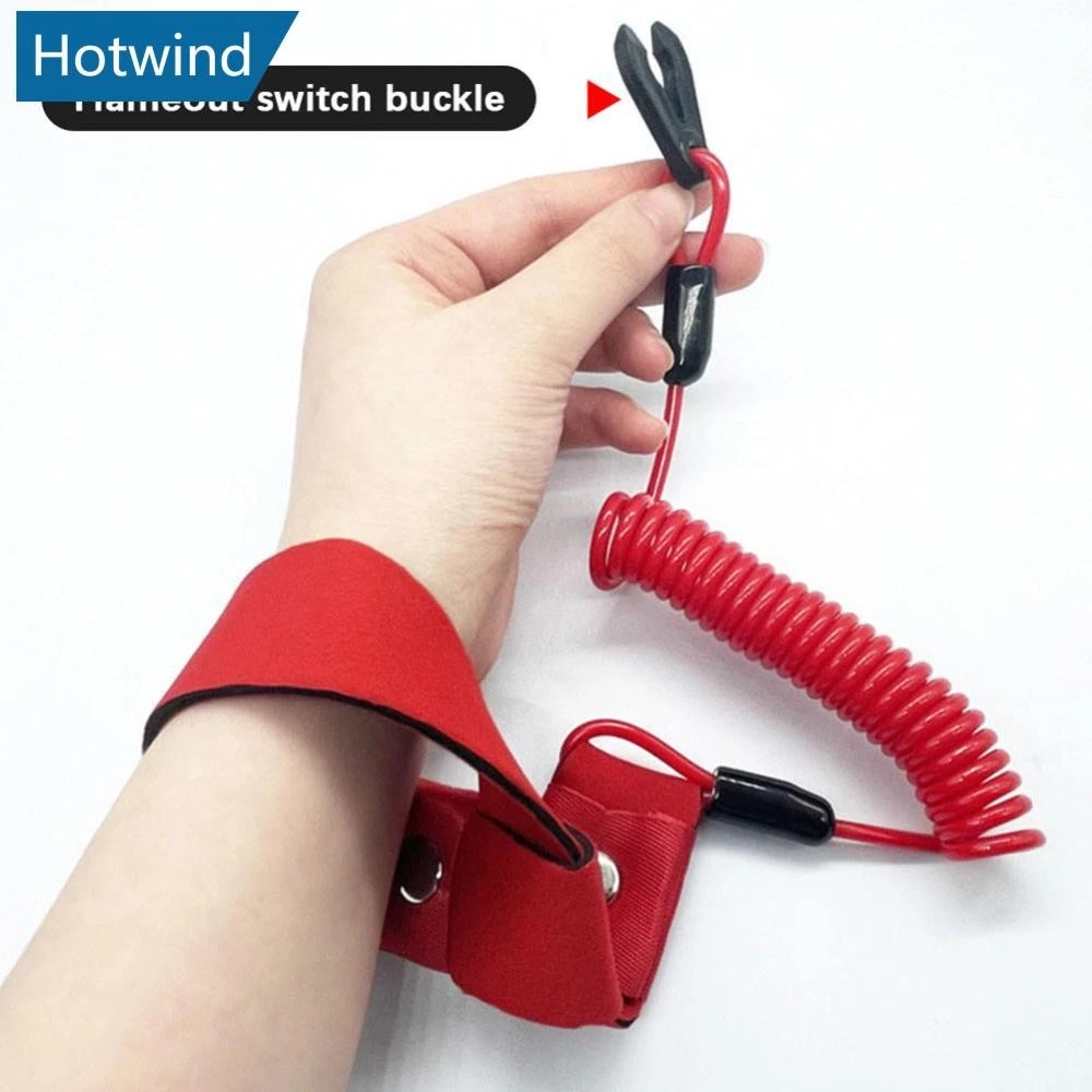 HW Universal Marine เรือนอกเครื่องยนต์มอเตอร์ Lanyard หยุดสวิทช์สำหรับ YAMAHA Jet Ski Key เชือกลอยข้อมือ B4P2