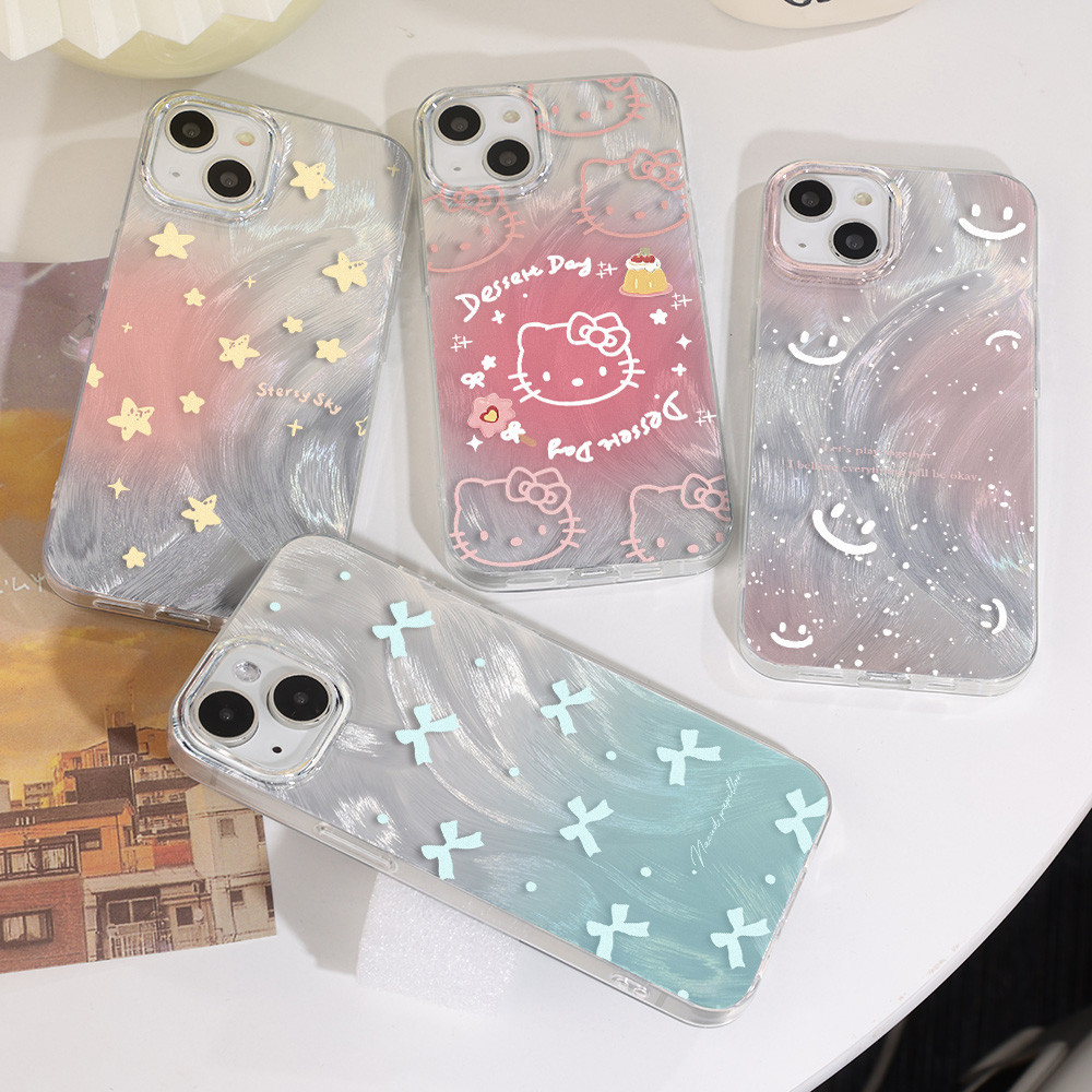 เคสกันกระแทก INS สำหรับ  For OPPO A17 A17K A16 A54 A79 A60โบว์สำหรับA38 A18 A15 A9 A5 A57 A77 เคสโทรศัพท์มือถือกันกระแทก