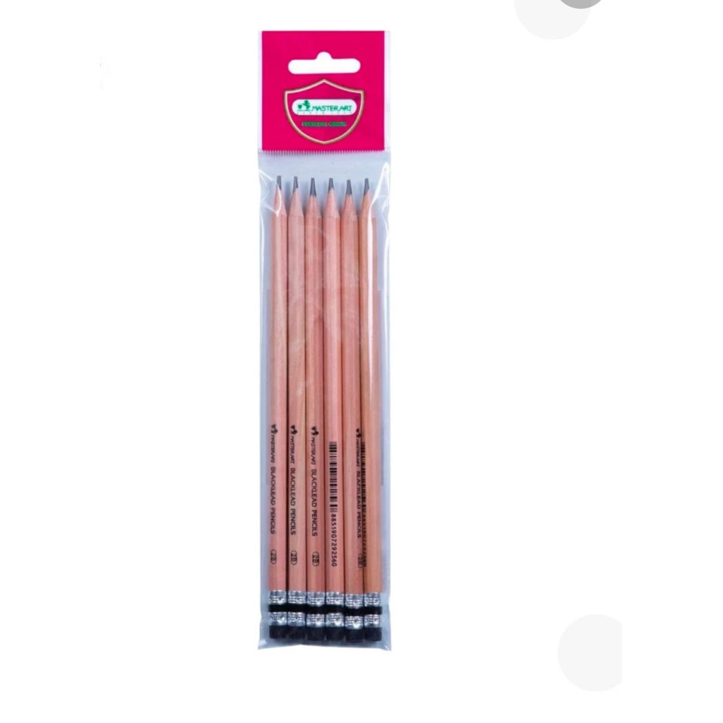 Pencils 2B (6 Pack), Pencils, Pencil ดินสอ 2B (6 แท่ง), ดินสอ, ดินสอ 2B铅笔（6支装），铅笔，铅笔