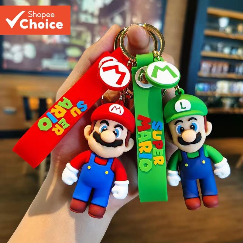 ใหม ่ การ ์ ตูนวิดีโอเกมตุ ๊ กตา Luigi รูปอะนิเมะตุ ๊ กตาพวงกุญแจกระเป ๋ าเป ้ สะพายหลังจี ้ ของเล ่ นเด ็ กของขวัญพวงกุญแจรถ