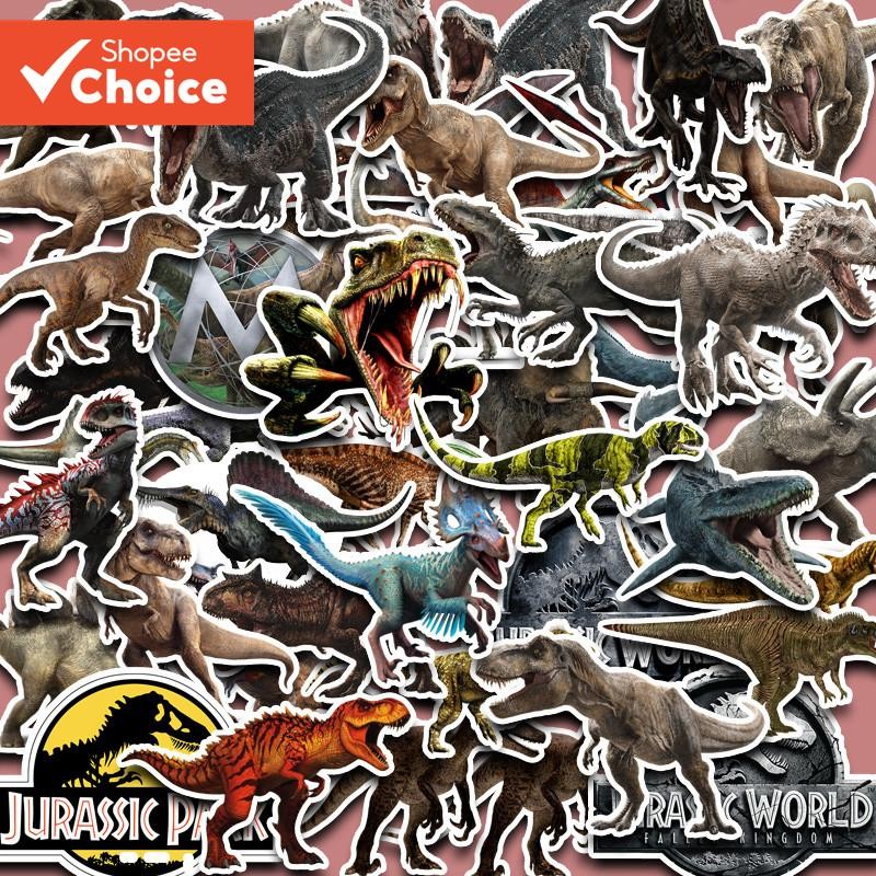 Jurassic Park ไดโนเสาร์สติกเกอร์กันน้ํา 50PCS Diy คอมพิวเตอร์แล็ปท็อป Washi Scrapbooking สติกเกอร์ศิลปะหัตถกรรมเครื่องเขียน