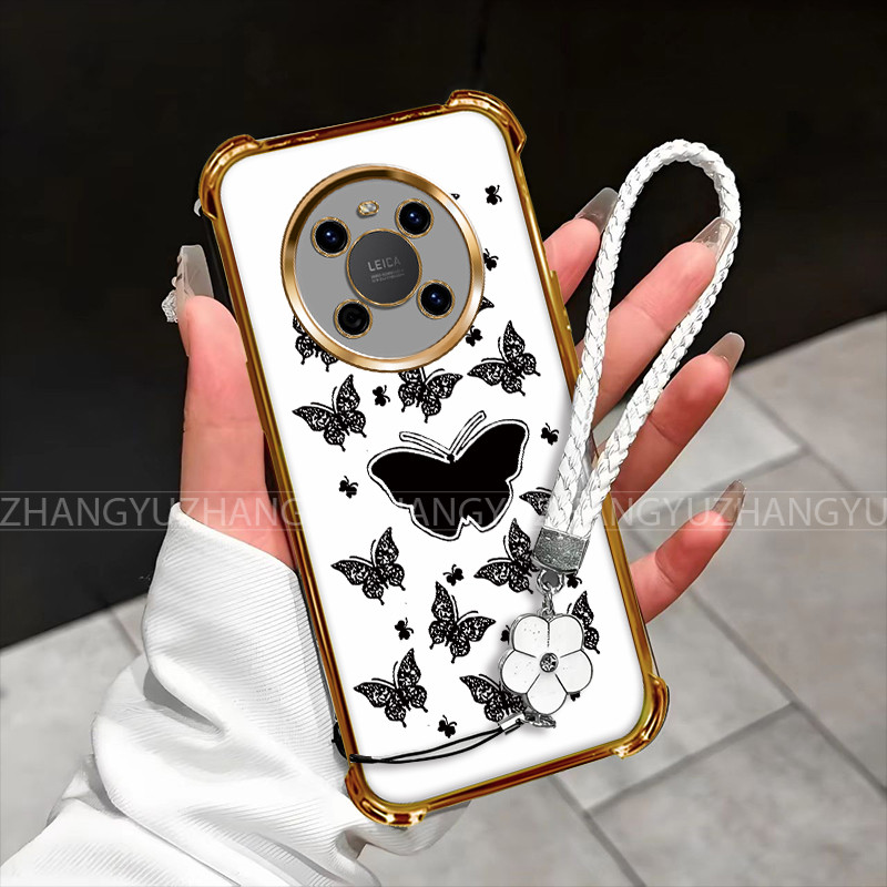 กันกระแทก case สําหรับ Huawei Mate 30 40 Pro เคสโทรศัพท์ 2025 เคสโทรศัพท์ออกแบบลายผีเสื้อใหม่ SZ17