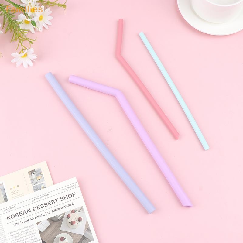 Families> 6 ชิ้นหลอดซิลิโคนเกรดอาหารแบบใช้ซ้ําได้ตรง Bent Multicolor ดื่มฟางสําหรับเด็ก Party Bar อุปกรณ์เสริมได้ดี - รูปที่ 6