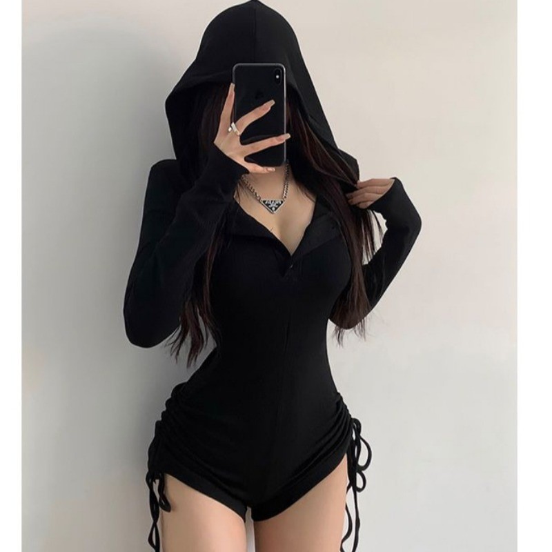 อเมริกันเอวสูงบอดี้สูทผู้หญิงแขนยาว ชุดจั๊มสูท穿着舒适紧身女士高腰美国身体套装长袖连体衣 - รูปที่ 5