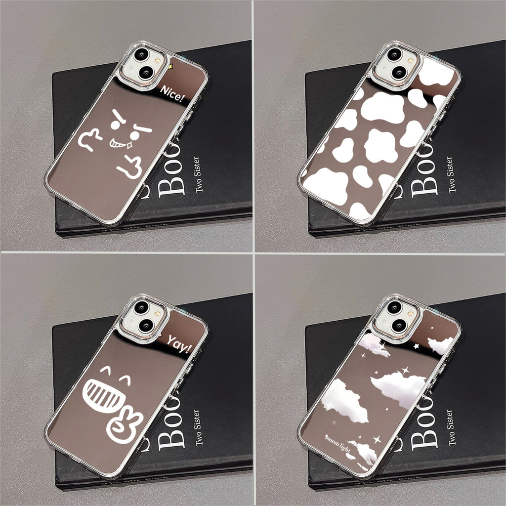 กระจกเงา iPhone case มีกระจก for iPhone 11 17 13 16 Pro Max 14 15 12 16 13 11 Pro 11 17Air เคสไอโฟน ลวดลายดอกไม้ต้นไม้