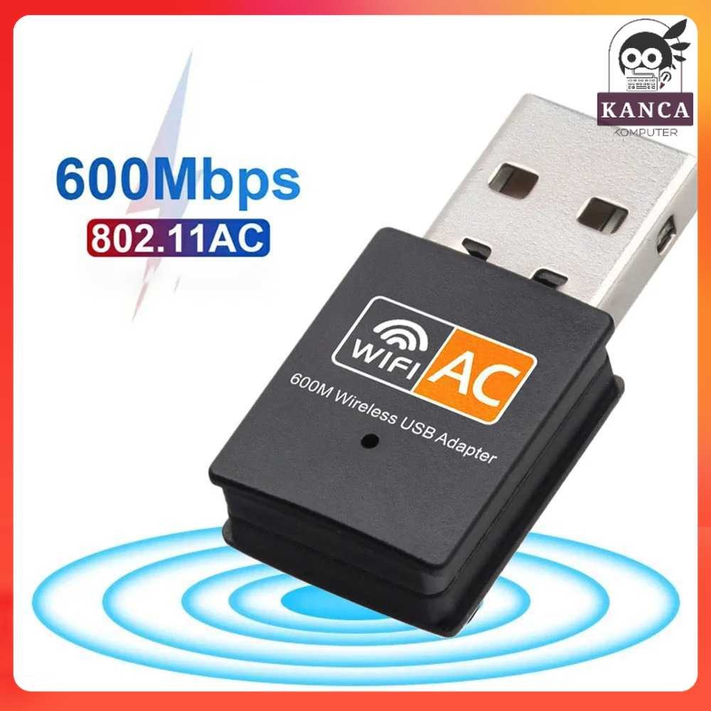 KANCA CANNING อะแดปเตอร์ WiFi USB Dongle Receiver เครื่องส่งสัญญาณ Dual Band 600Mbps - CN-600