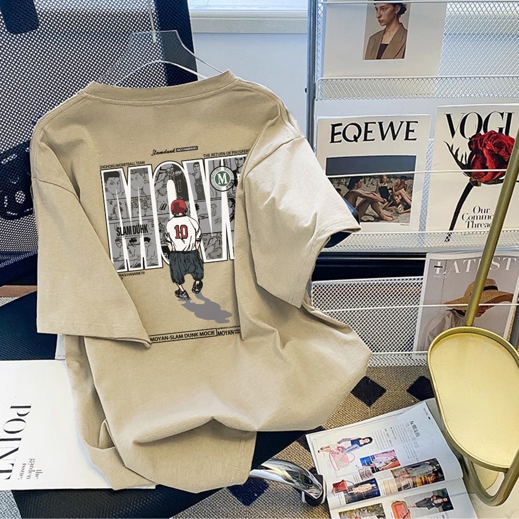 🌷Su.Tee🌷เสื้อ anime เสื้อยืด oversize สไตล์เกาหลี โคตรนุ่ม ผ้าคอตตอน ลาย "MOVE" สินค้าใหม่ 2025