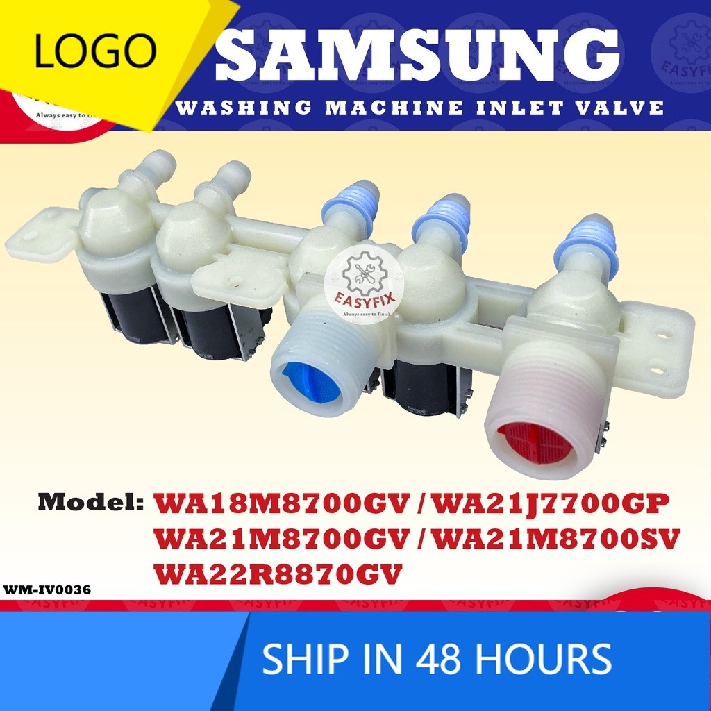 WA18M8700GV WA21J7700GP WA21M8700GV WA21M8700SV WA22R8870GV SAMSUNG เครื่องซักผ้าน้ํา INLET วาล์ว DC
