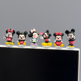 8ชิ้น/เซ็ตน่ารักตุ๊กตามิกกี้มินนี่ภายในรถเครื่องประดับ ทําเอ…