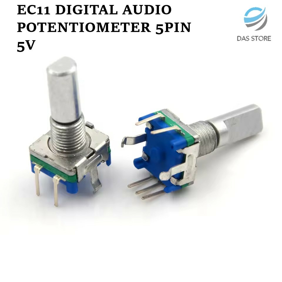 ตัวเข้ารหัสแบบหมุน EC11 EC-11 เครื่องวัดปริมาณเสียงดิจิตอลเซ็นเซอร์ 5 พิน 5V 20 มม