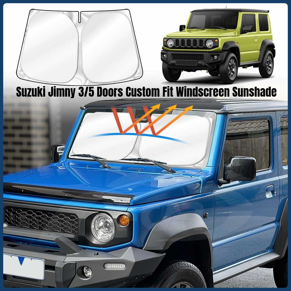 Suzuki Jimny 3/5 ประตู (2018-2026) JB64W JB74W Custom Fit ฝาครอบบังแดดกระจกหน้ารถ