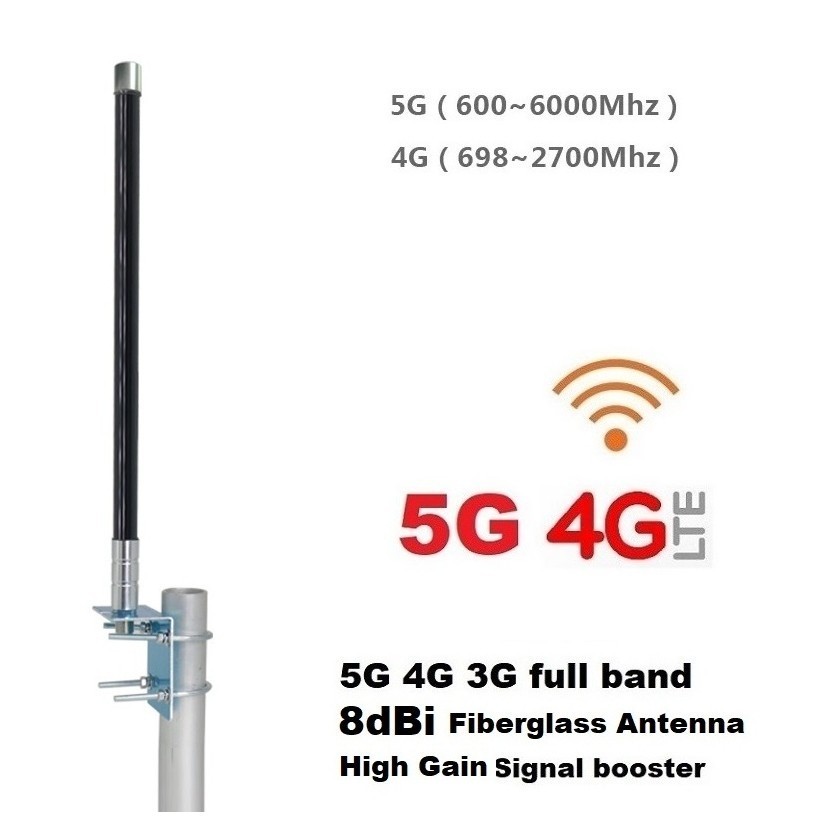 5G 4G 3G 8dBi Fiberglass Antenna Booster Signal Full Band 600-6000MHz