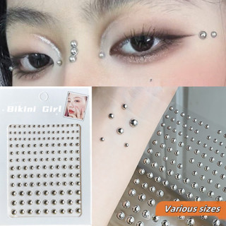 เจาะปาก เจาะคิ้ว ไม่ต้องเจาะ  หมุดกลม  ใช้ตกแต่งใบหน้า  มีกา…