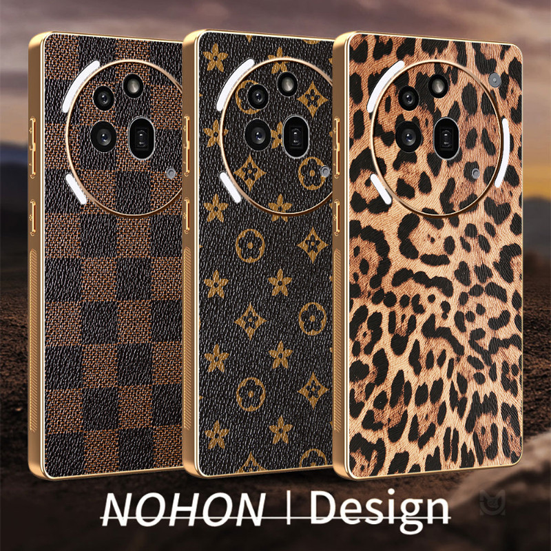 Casing For Nothing 3A Pro Fashion Electroplated Leather Hard Phone Case Cover