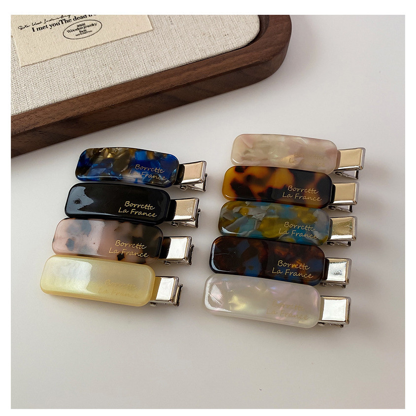 Gold Label High-End สไตล์เกาหลี Acetate กิ๊บติดผมหญิงด้านข้าง Bangs Duckbill คลิป