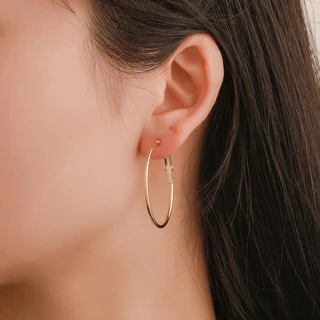 ต่างหู สไตล์เรียบง่าย มี2สี สีทอง สีเงิน 6 คู่/ชุด