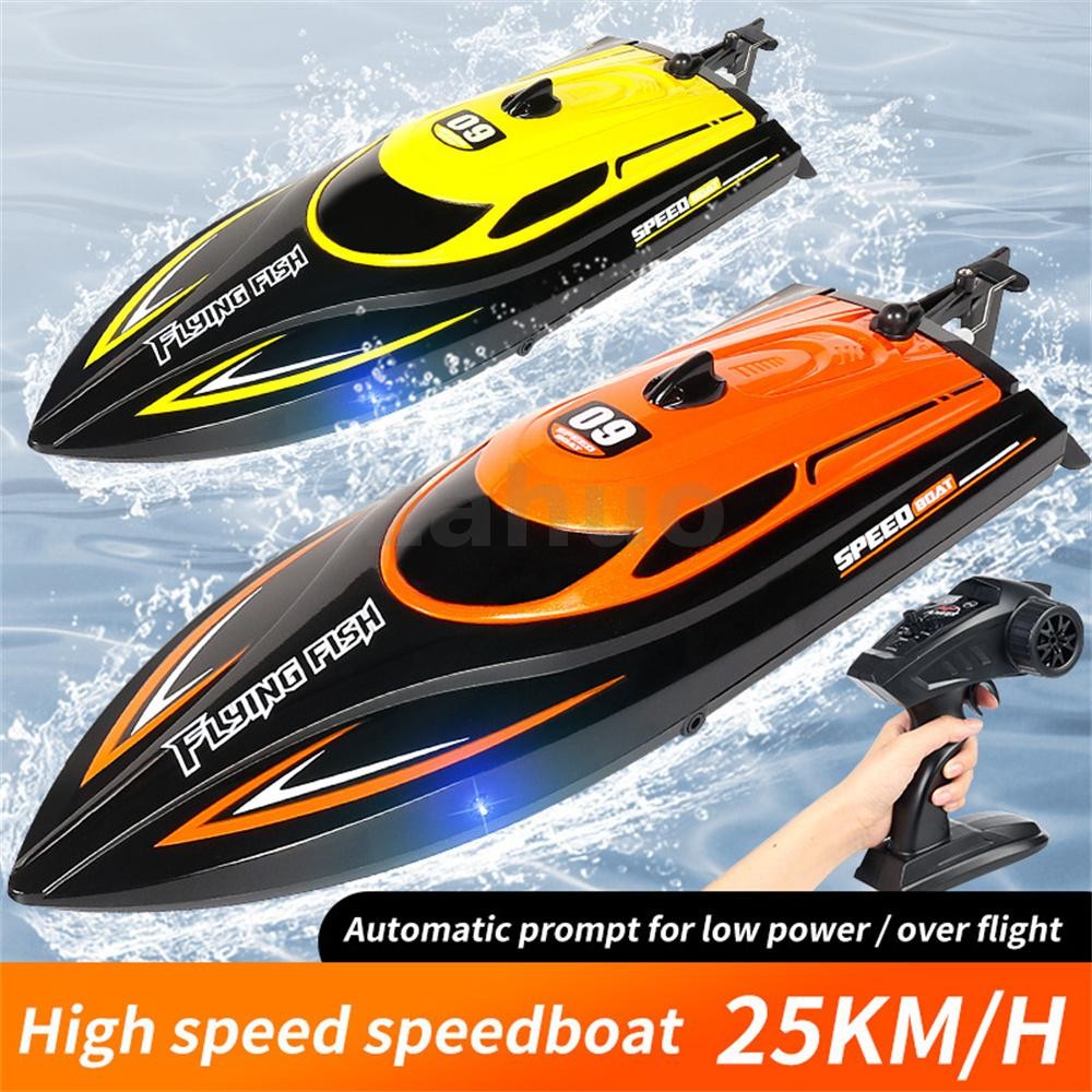 HXJRC HJ812 2.4G 4CH RC เรือความเร็วสูงไฟ LED Speedboat กันน้ํา 25 กม./ชม.ไฟฟ้า Racing ยานพาหนะรุ่น 